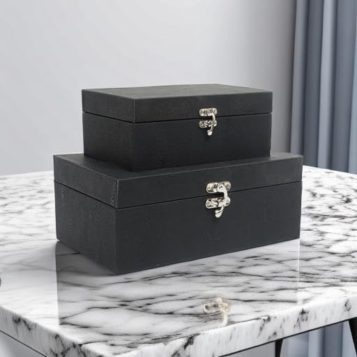 Faux Leather Decorative Stoarge Box for Chess Set of 2