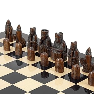 The Isle of Lewis Chessmen - Official Lewis Chess Set - 4 Queen Edition