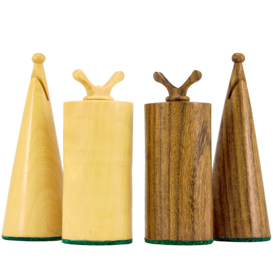 Art Deco Series Sheesham and Boxwood Chess Pieces 3.5 inches