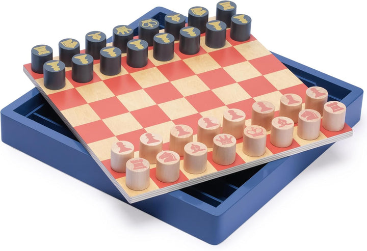 2-in-1 “Flip & Play” Chess and Checkers/Draughts Set