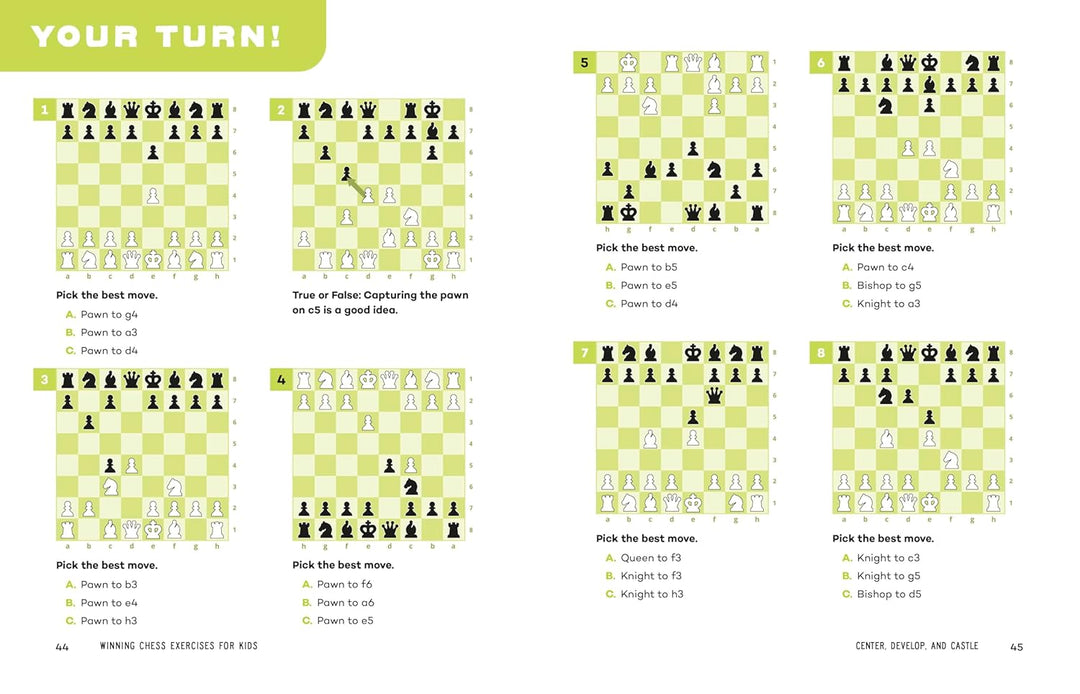 Winning Chess Exercises for Kids: Tactics and Strategies to Outsmart Your Opponent Paperback – April 2, 2024