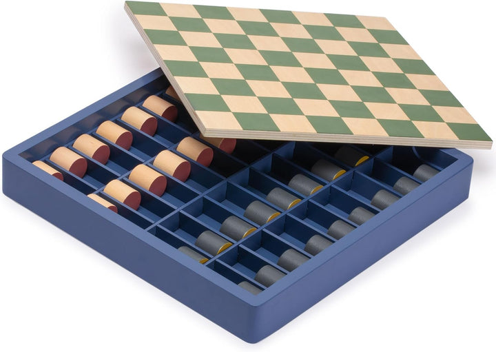 2-in-1 “Flip & Play” Chess and Checkers/Draughts Set