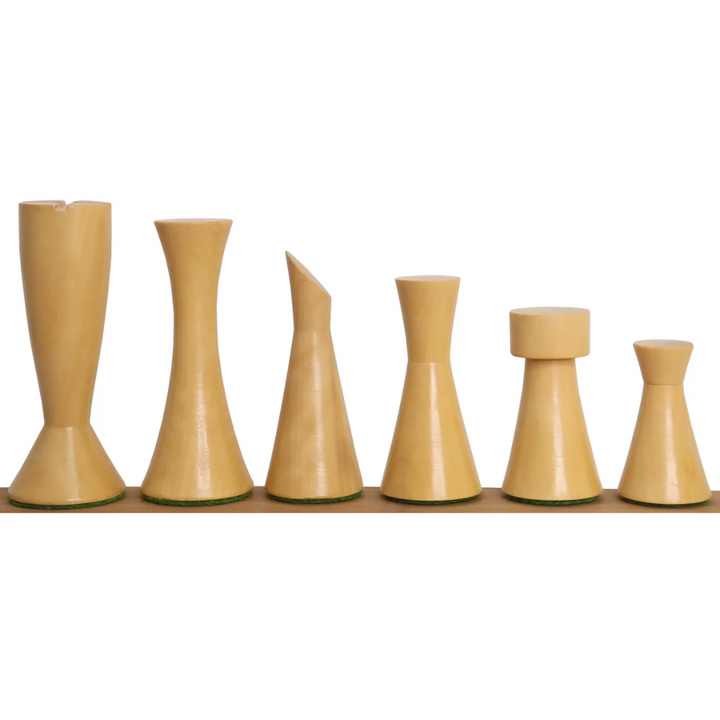 3.4" Minimalist Tower Series Chess Set- Chess Pieces Only- Weighted Golden Rosewood