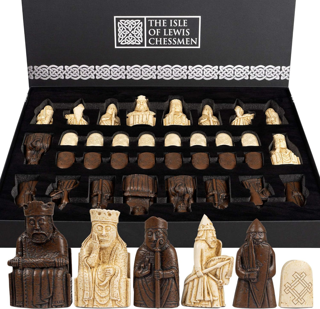 The Isle of Lewis Chessmen - Official Lewis Chess Set - 4 Queen Edition