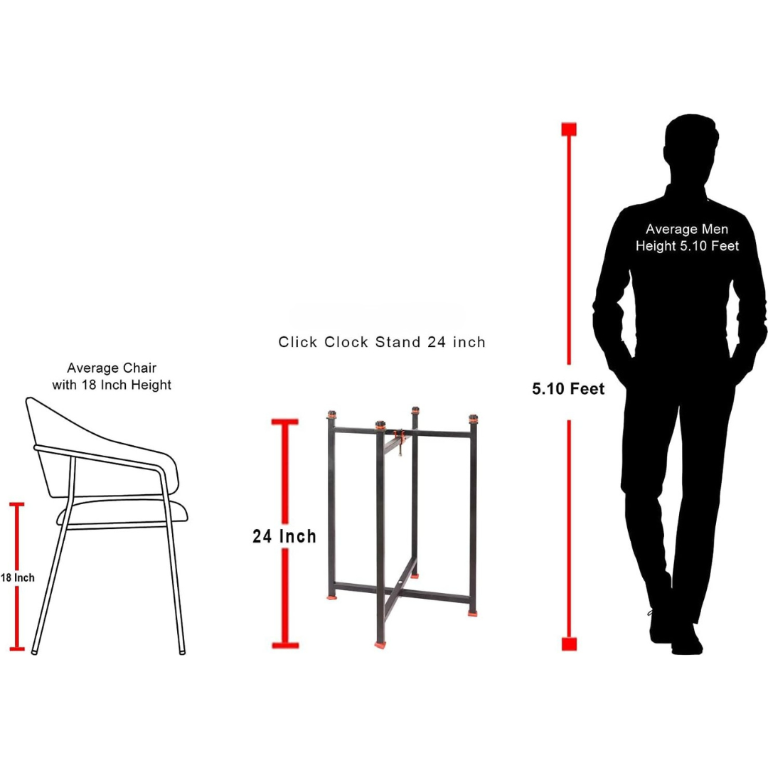 Click Simple Carrom Board Carrom Stand w/Carrying Bag