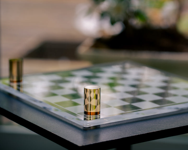 Modern Acrylic Chess Set | Geometric Design | Unique Home Decor & Strategy Game