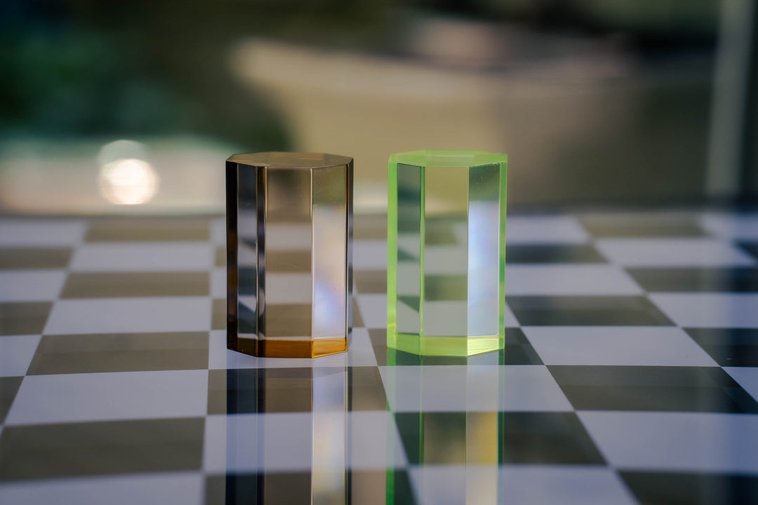 Sky Scrapers Glass Chess set | Modern Acrylic Chess Set | Crystal Chess Set