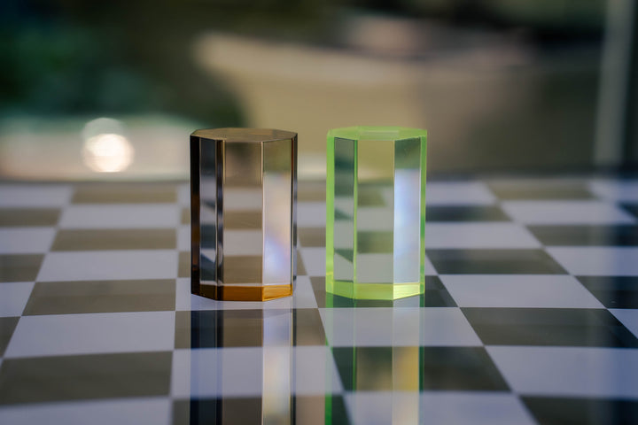 Sky Scrapers Glass Chess set | Modern Acrylic Chess Set | Crystal Chess Set